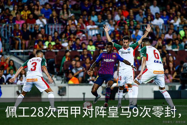 佩工28次西甲对阵皇马9次零封，零封场次并列西甲历史第二